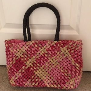 AUSTIN - Pink Woven Straw Bag